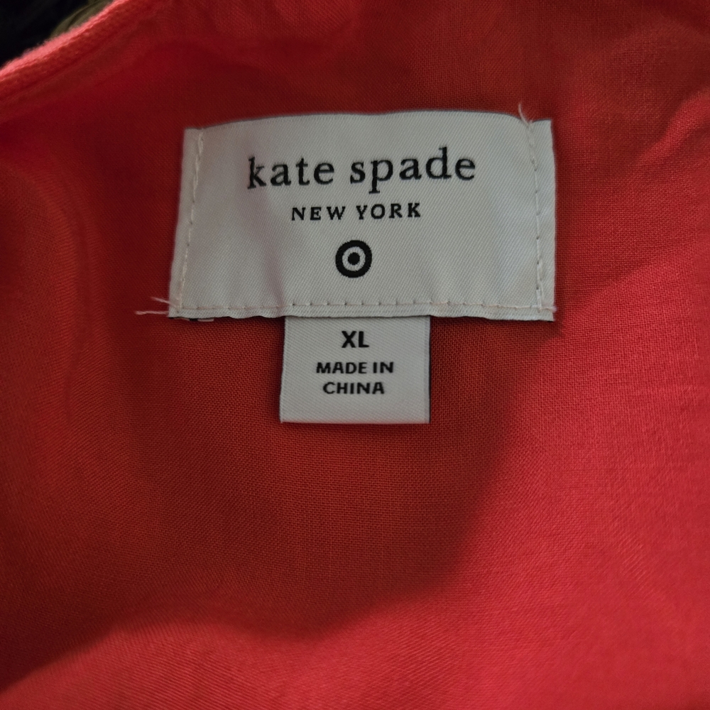 KATE SPADE (Target) Sx XL Sleeveless Dress, Wide Rounded Neckline, Scalloped Hem - Picture 2 of 8